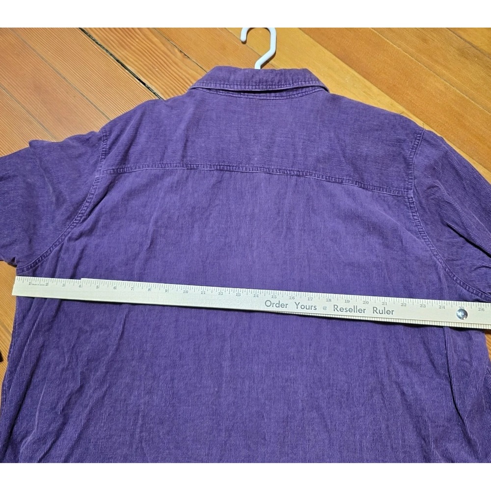 Disney Pooh Tiger Woman Purple Corduroy Button Up Shirt Sz‎ 26W/28w Vintage Y2K - Picture 9 of 10